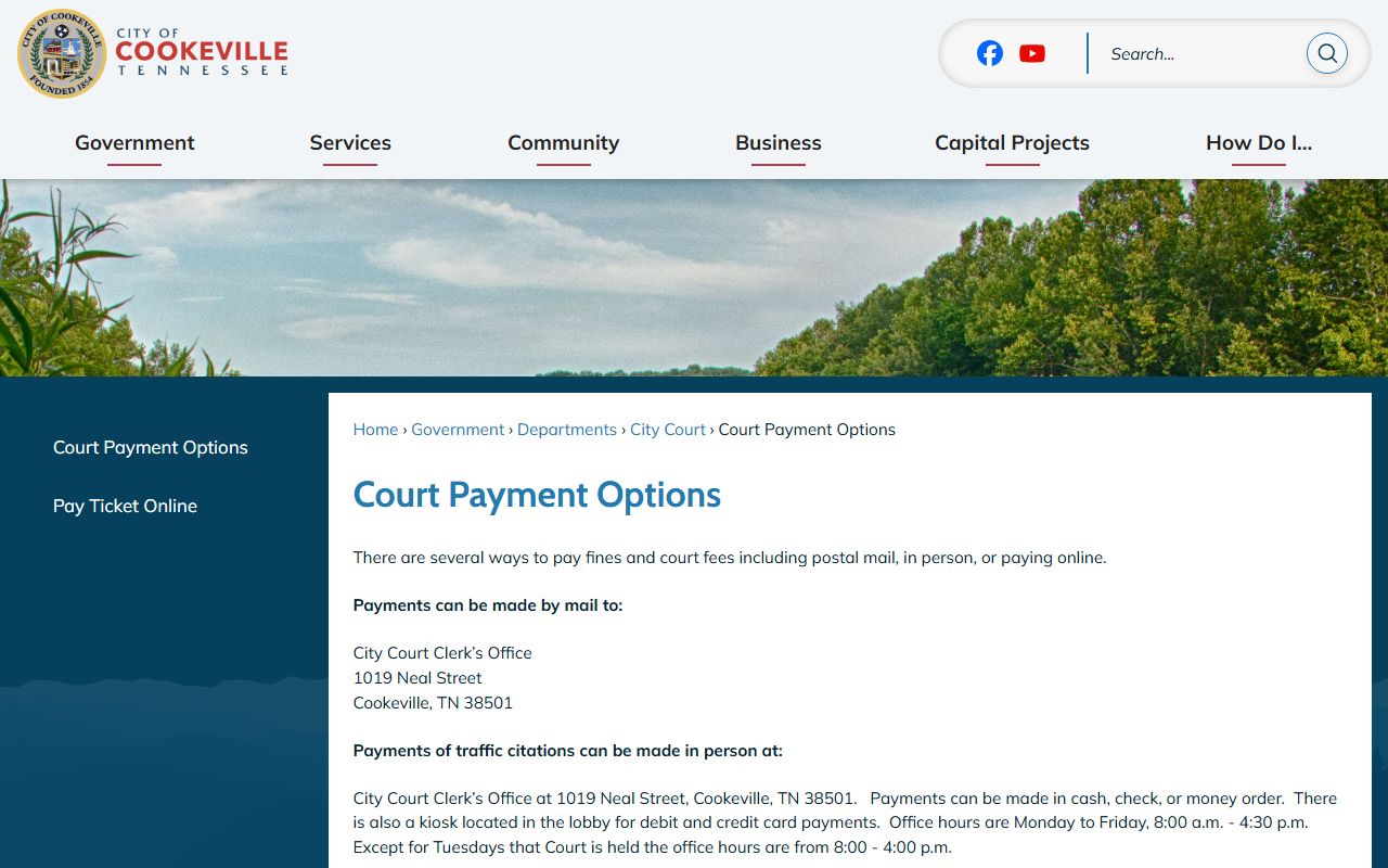 Cookeville municipal court traffic court records resource