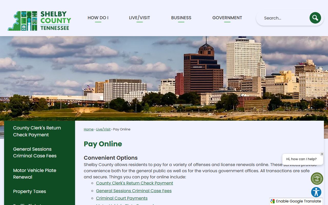 Memphis city court traffic court records resource