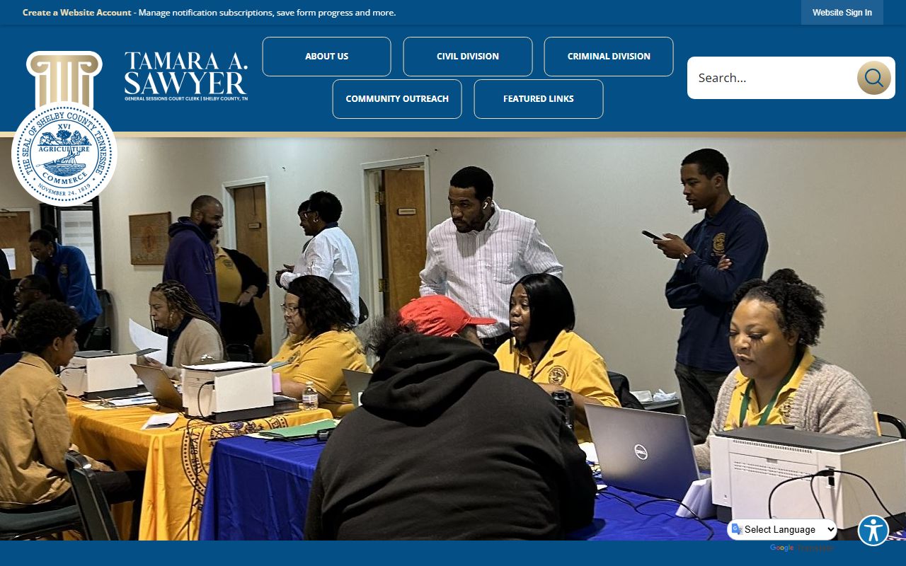 Memphis Shelby County General Sessions traffic court records resource