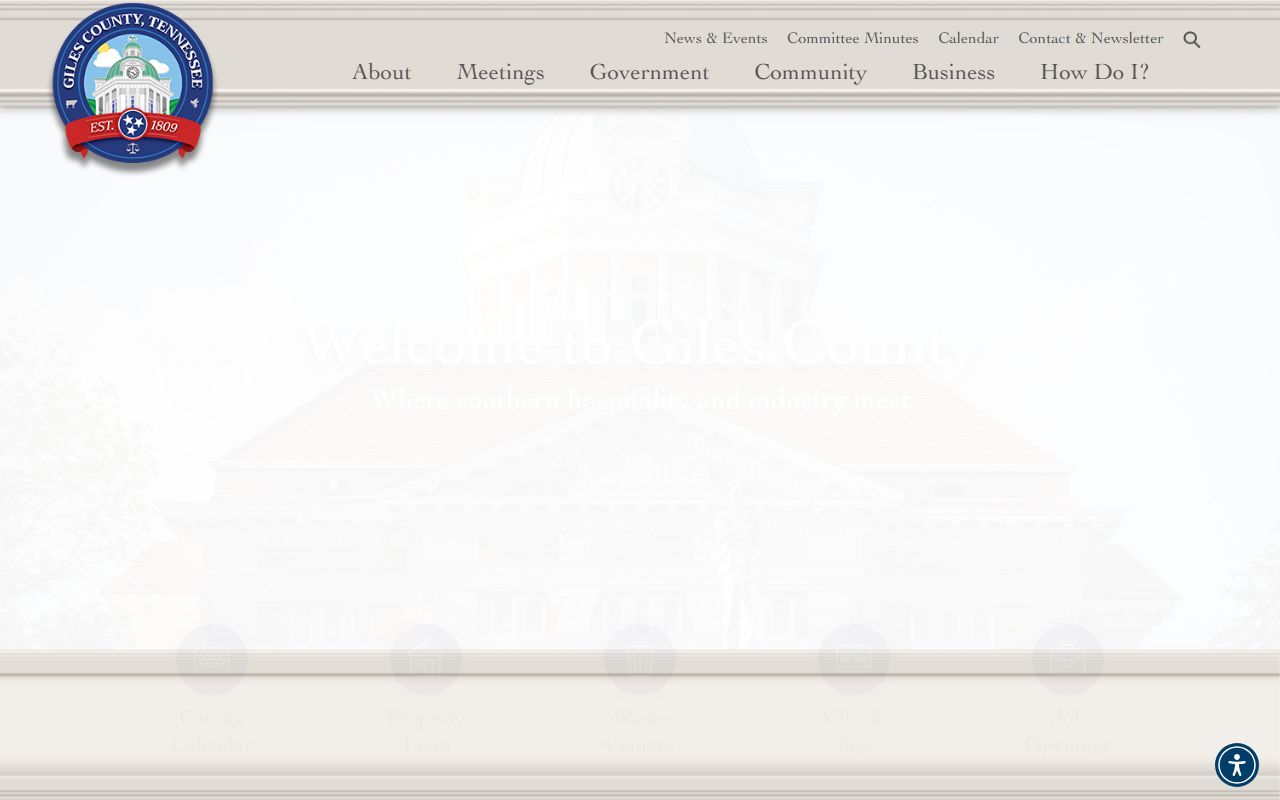 Giles County Traffic Court Records county image